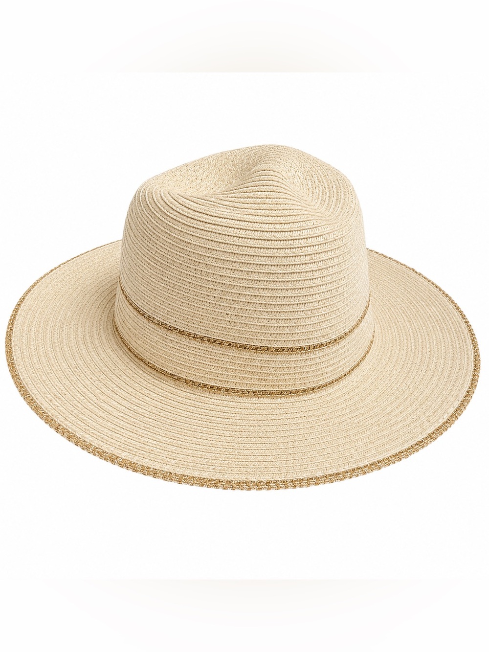Janie and Jack Kids Straw Sun Hat Size 6-8Y Beige Wide Brim Summer Beach Hat New